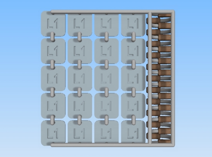 L1 Bridge Chair & Separate Keys - 20 3d printed Computer generated render