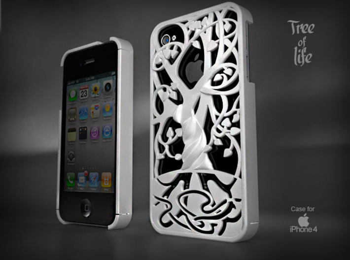 Iphone 4, 4S case "Tree of life" 3d printed 