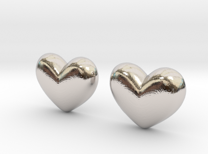 Batman Kisses Heart Earrings (front pieces only) 3d printed