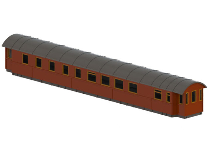 RCo1 - Swedish passenger wagon 3d printed CAD-model