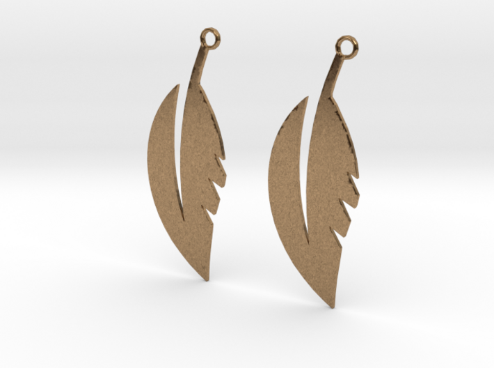 Feather Earrings 3d printed