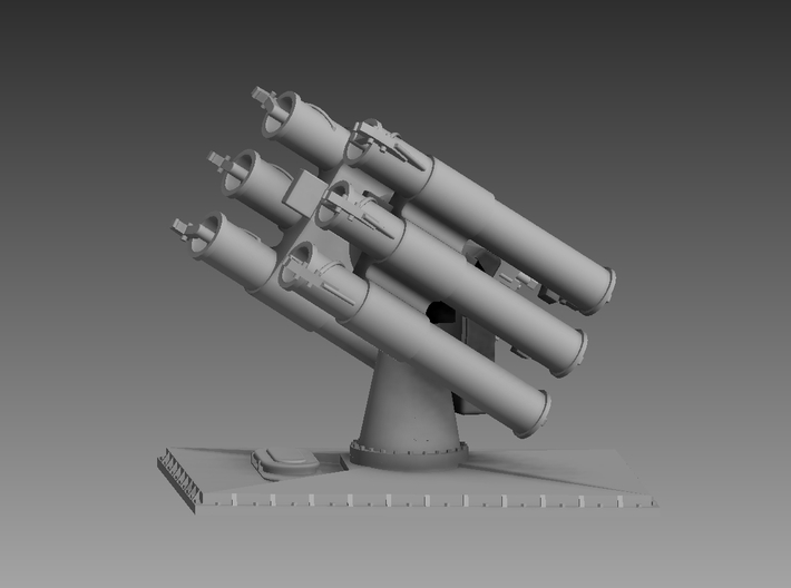 RBU 1000 Anti Submarine rocket launcher 1/100 3d printed