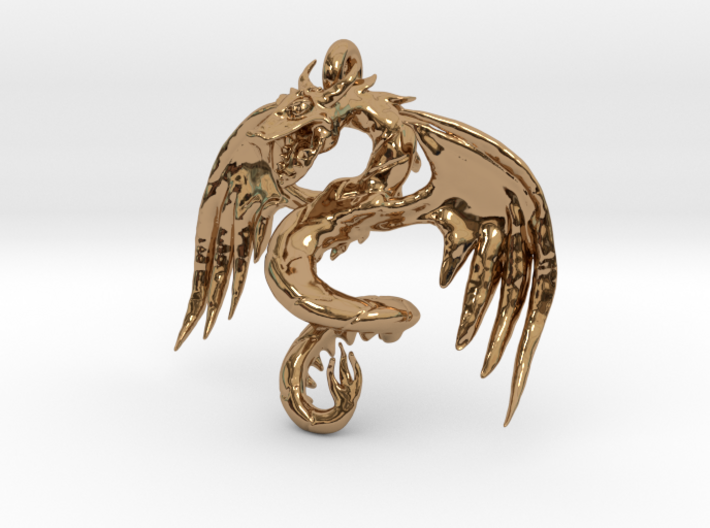 Dragon pendant 3d printed