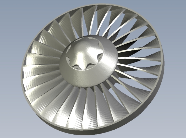 Ø26mm jet engine turbine fan B x 2 3d printed