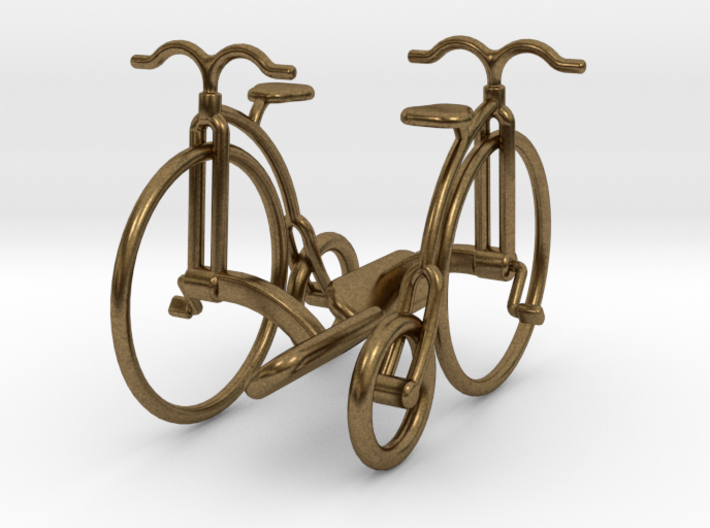 Vintage Bicycle Cufflinks 3d printed 