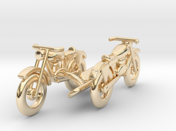 Motorcycle Cufflinks L-size 3d printed