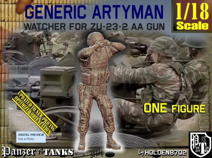 1/18 Artillery Watcher for ZU-23-2 AA Gun 006 3d printed