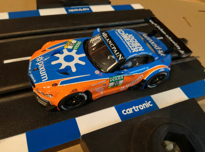 Adap. Carrera BMW Z4 GT3 Slot.it HRS-2 Chassis 3d printed 