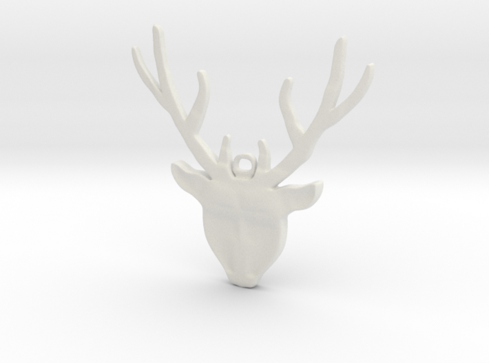 Deer head with antlers - Pendant 3d printed
