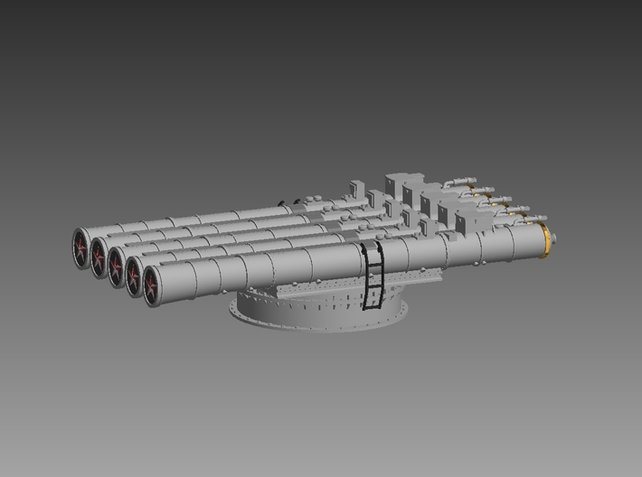 Soviet 5 tube torpedo launcher 1/96 3d printed