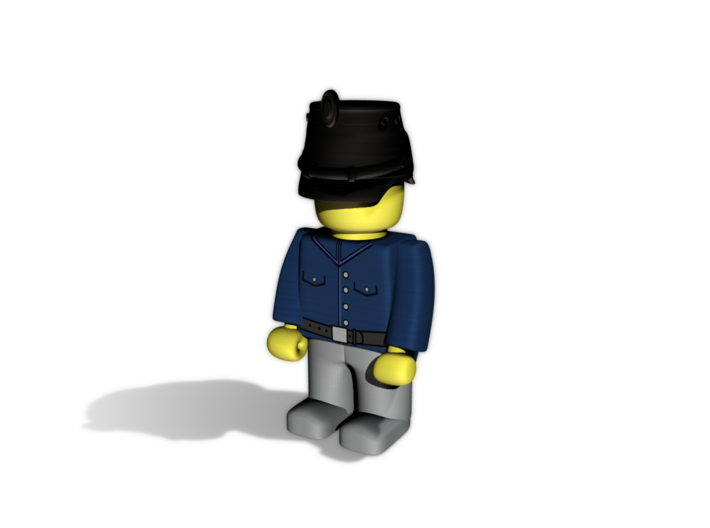 5 x German Police and Landwehr 3d printed Example figurine wearing the helmet in black (German Police)