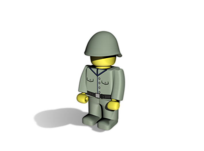 5 x Netherlands WWII 3d printed Example figurine wearing the helmet in hand colored FD