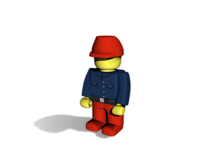 5 x French Kaeppi 3d printed Example figurine wearing the helmet in red  pWSF