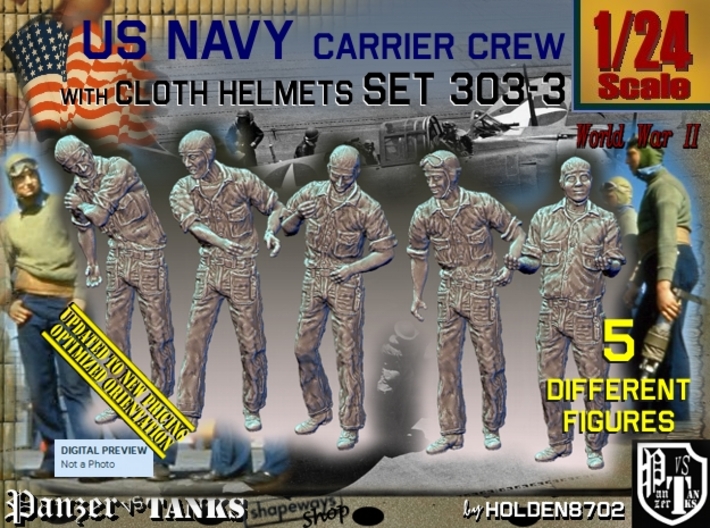 1/24 USN Carrier Deck Crew Set303-3 3d printed