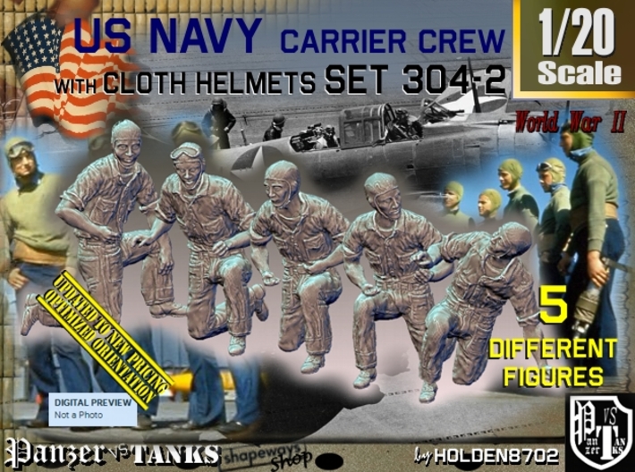 1/20 USN Carrier Deck Crew Set304-2 3d printed