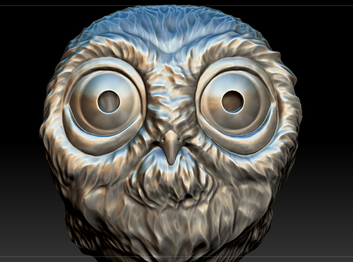 3DP Owl Miniature 3d printed Escape hole - eyes
