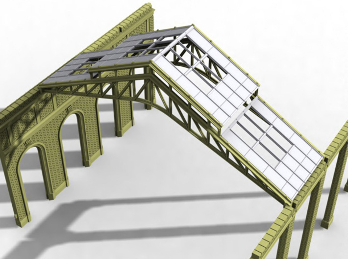 HOGG-VerToit02 - Large modular train station 3d printed 