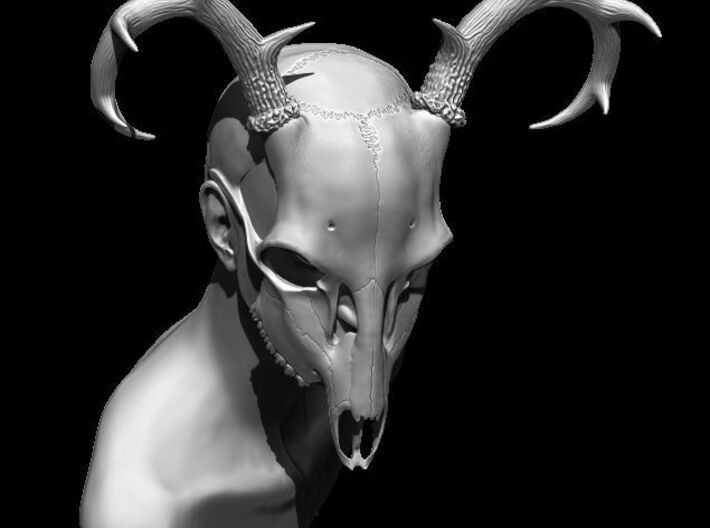 Deer Skull Mask 3d printed 