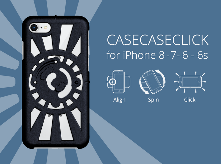 for iPhone 8-7-6-6s : redial : CASECASE CLICK 3d printed