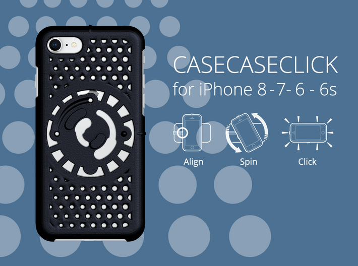 for iPhone 8-7-6-6s : smooth : CASECASE CLICK 3d printed