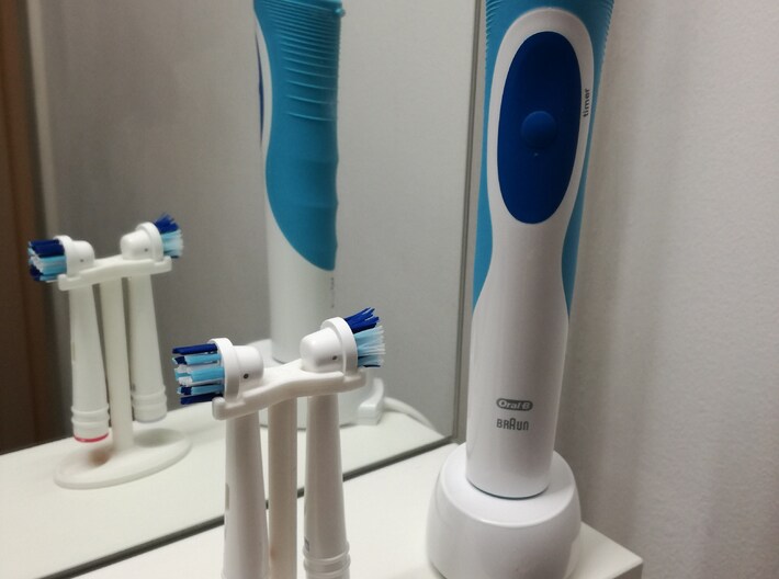 Toothbrush holder for 2 electric toothbrush brushe 3d printed 