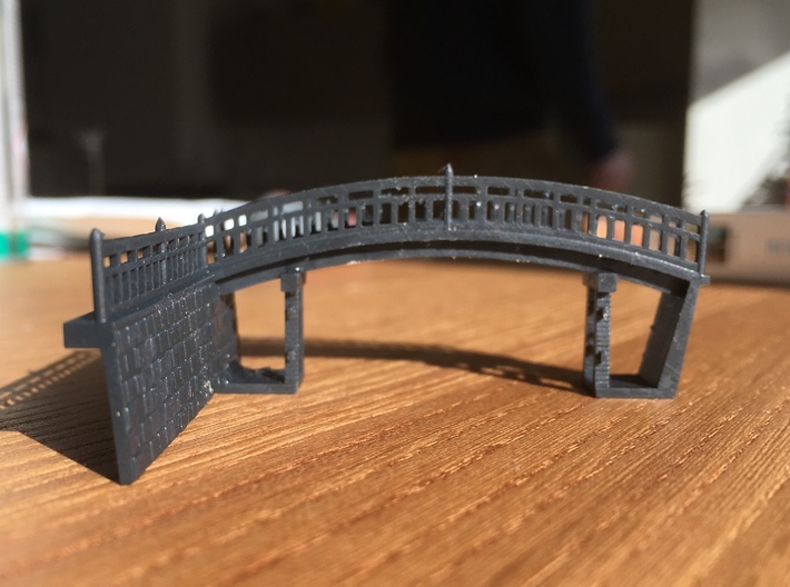 Japansese foot bridge 3d printed Foot bridge before primer applied