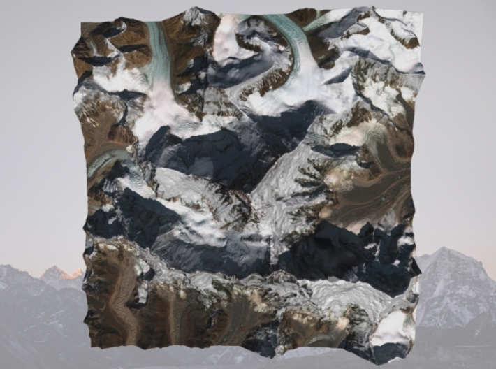 Mount Everest: 6"x6" 3d printed 