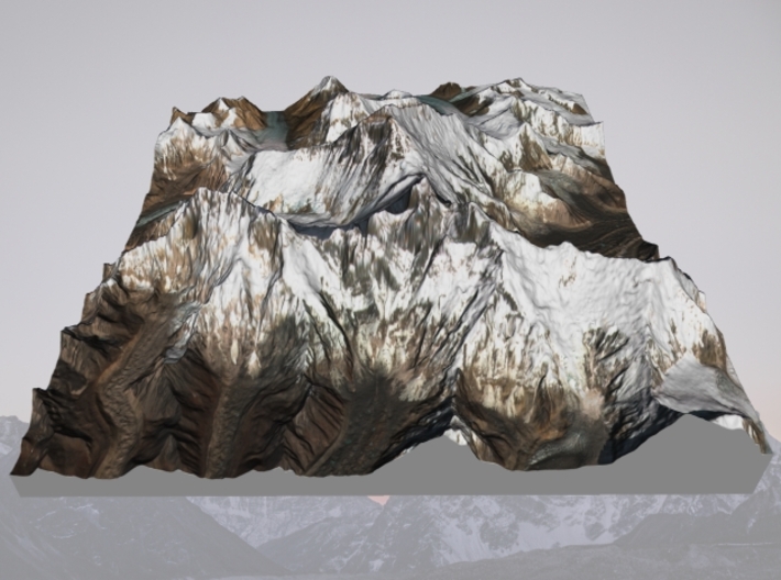 Mount Everest: 6"x6" 3d printed 