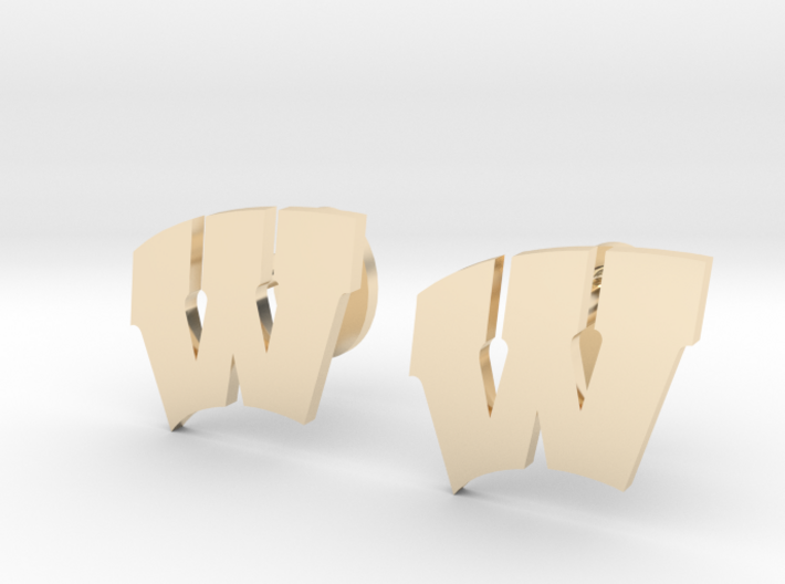 Univeristy of Wisconsin Cufflinks, Customizable 3d printed
