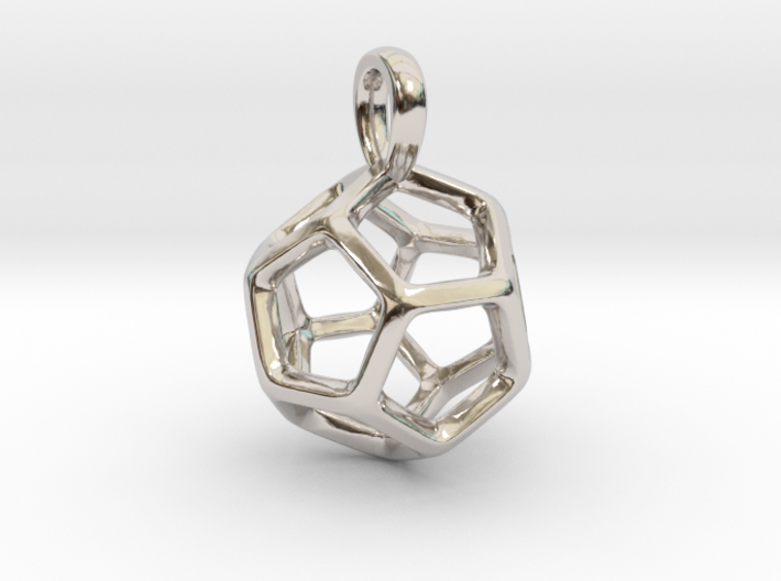 Dodecahedron Platonic Solid Pendant 3d printed