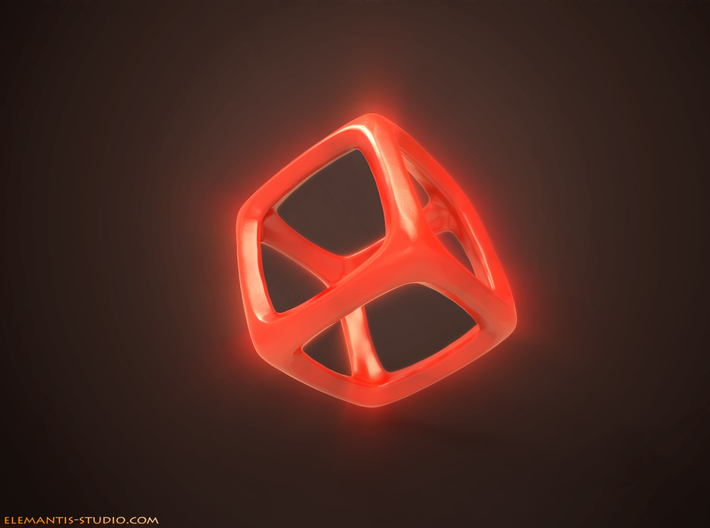 Hexahedron Platonic Solid  3d printed 