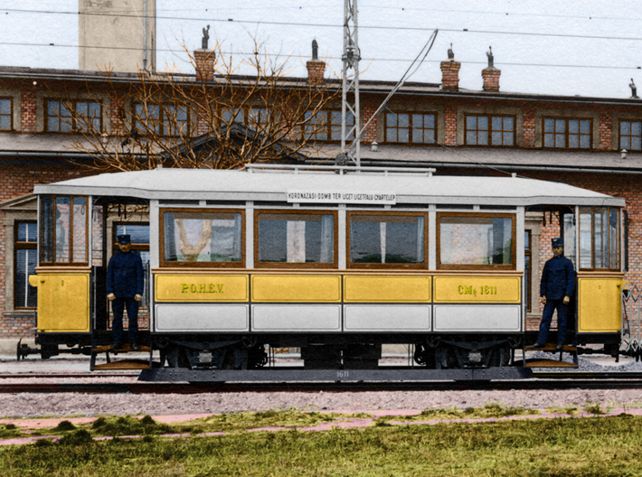 POHEV CMg 1610 (front / back), 1:87 3d printed Photo of the tram