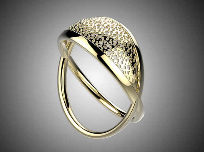 Cellular Infinity Ring 3d printed 