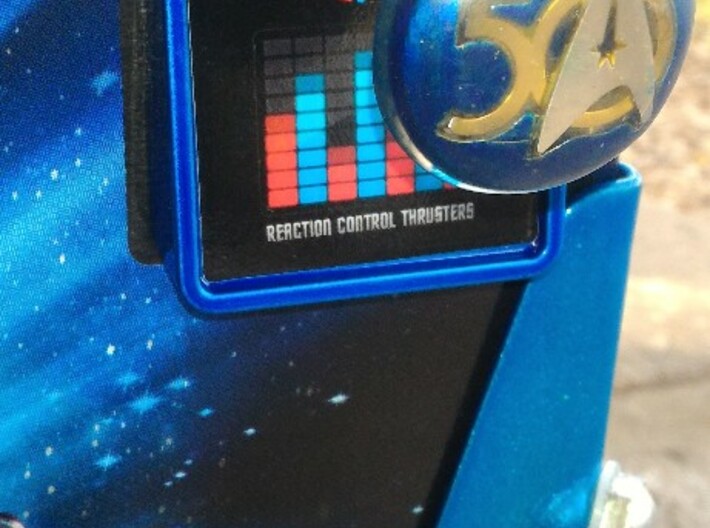 Star Trek 50 Shooter Knob R3 3d printed Installed Candy Electric Blue PowderCoat 