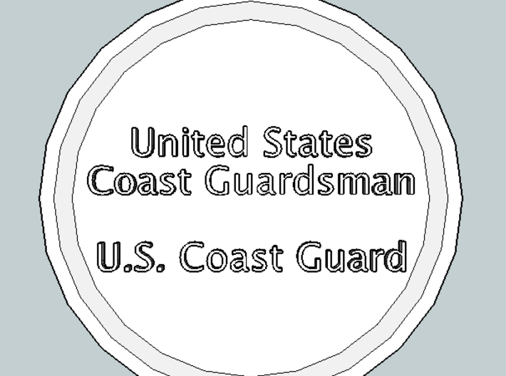 U.S. Coast Guardsman Pendant 3d printed Front