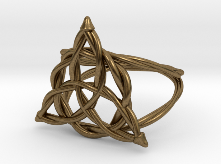 Woven triquetra ring 3d printed