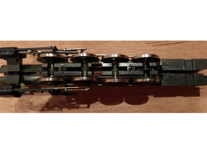 Bachmann HO US 4-8-4 Replacement Axle Shafts 3d printed Chassis with new axles fitted