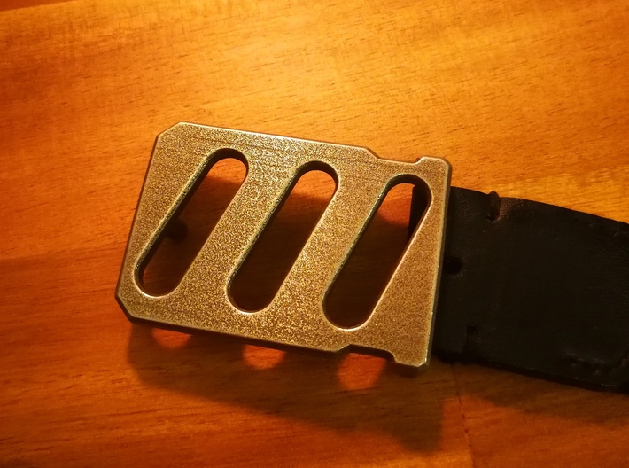 'Industrial' Style Belt Buckle 3d printed
