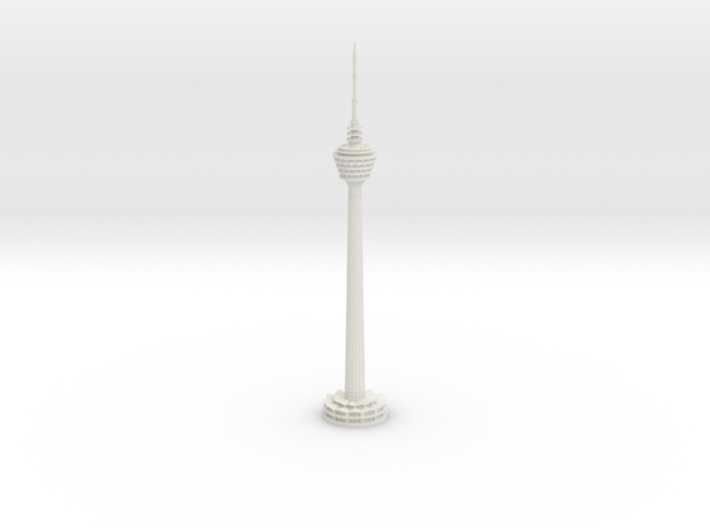 Menara Kuala Lumpur (1:2000) 3d printed Assembled model.
