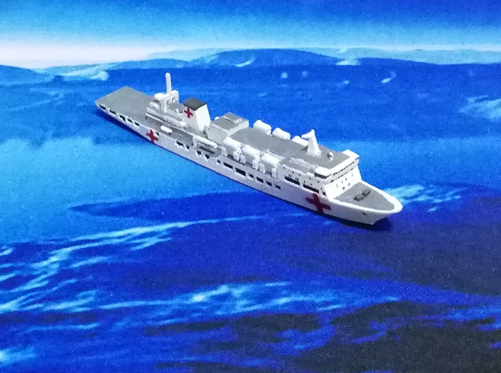 Type 920 Hospital Ship, 1/1800 3d printed Painted Sample