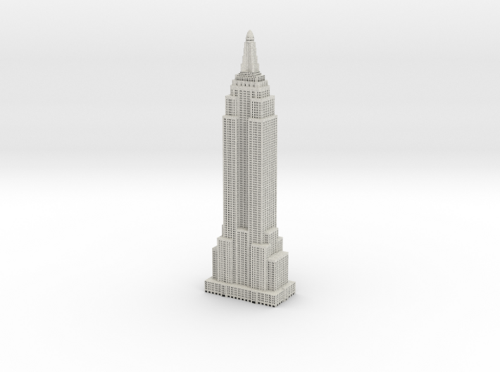 Empire State Building - White with Black Windows 3d printed