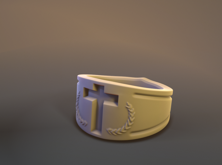 Crusader's Ring 3d printed Left