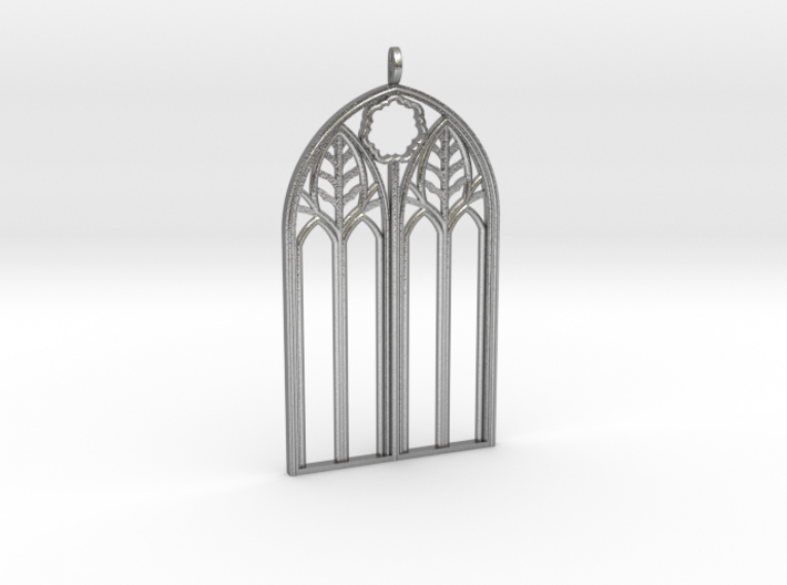 Neo-Gothic Arch Pendant 3d printed