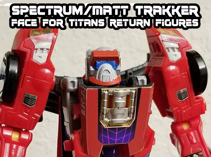 Matt Trakker Spectrum Mask (Titans Return) 3d printed Hand painted FUD with Toyhax stickers