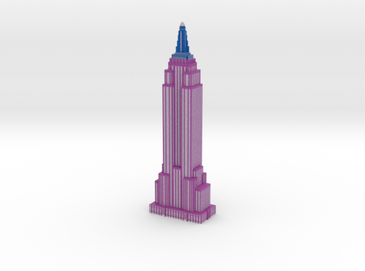 Empire State Building - Purple w White windows 3d printed
