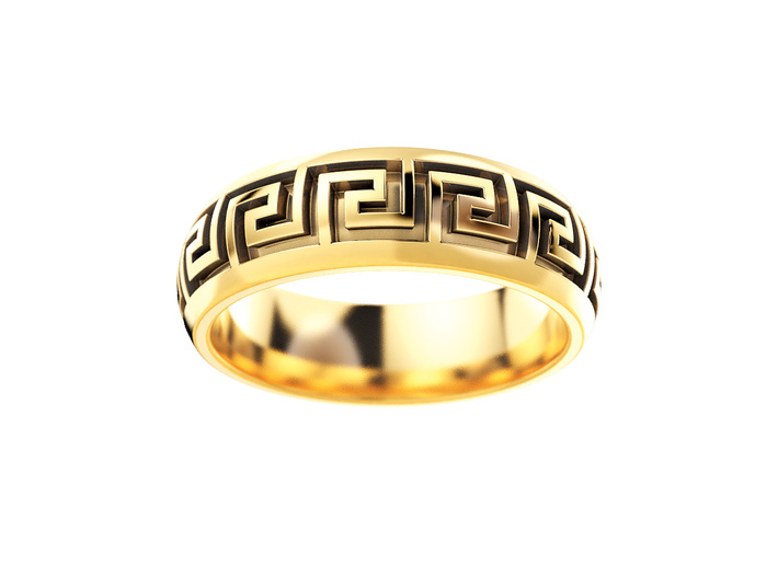 Greek Pattern Ring 01 3d printed 