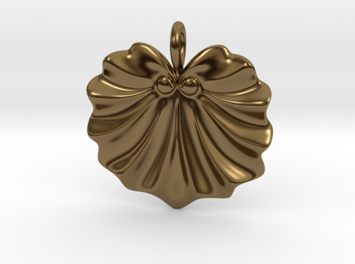 Seashell Fan Pendant 3d printed