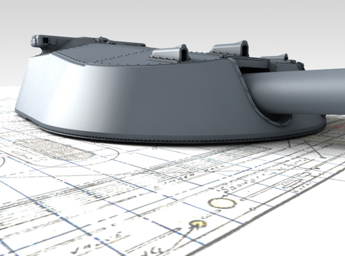 1/600 14" MKI HMS Canada Guns x5 3d printed 3d render showing product detail