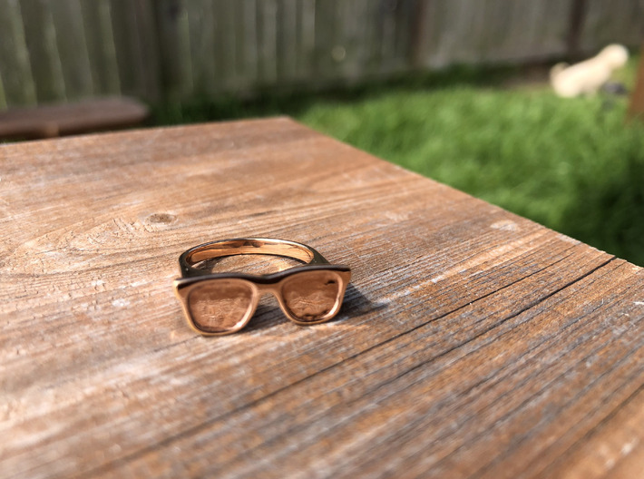 Glasses Ring 3d printed 