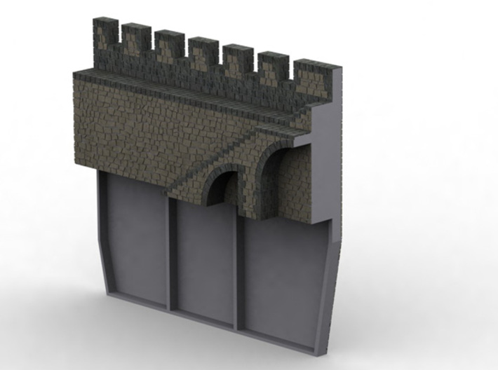 HOF032  - Castle wall 2 3d printed 